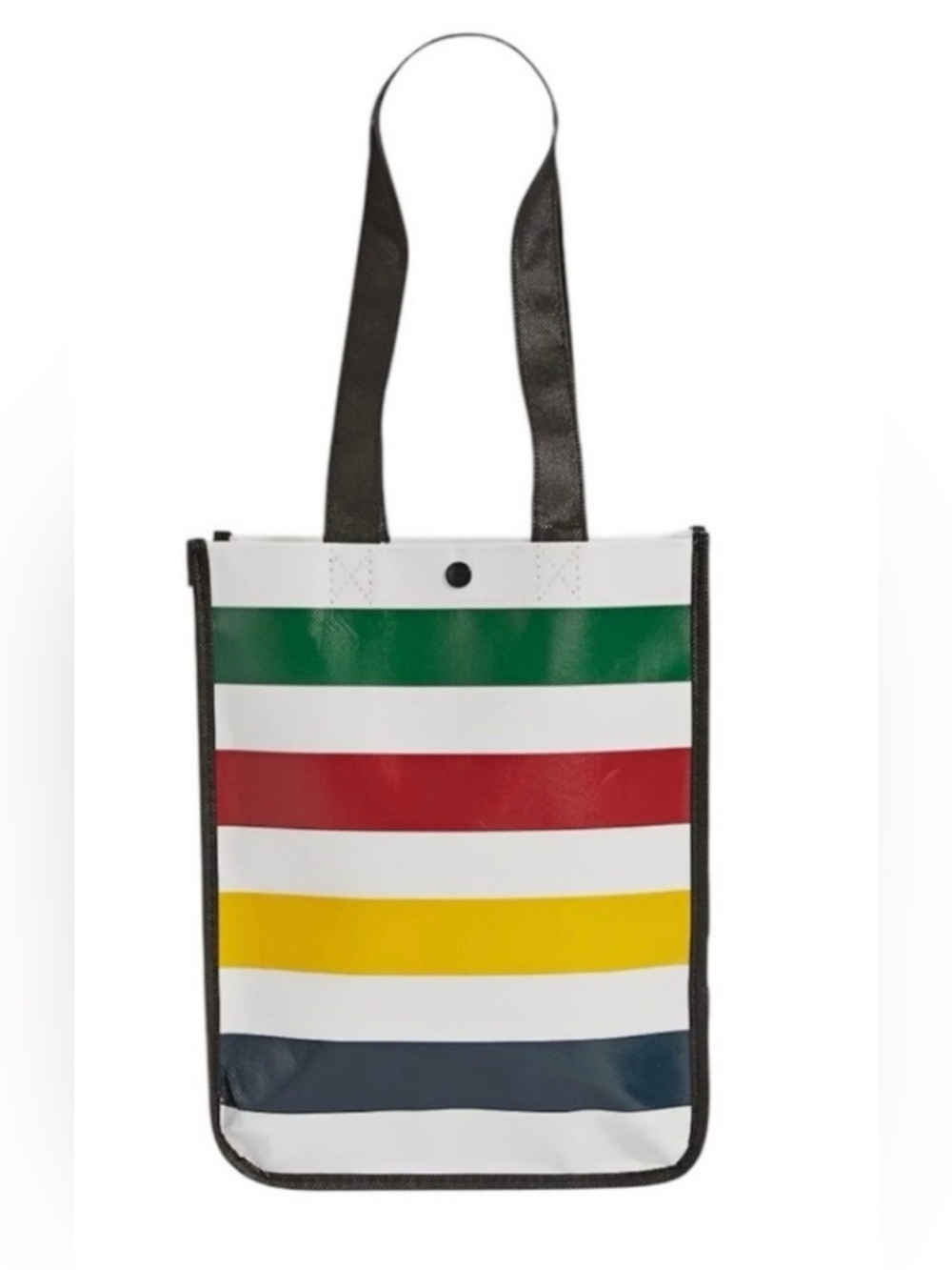 Hudson’s Bay Stripe Tote Lunch Bag with Black Handles_NWOT